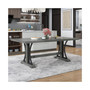 Retro Style Dining Table 78" Wood Rectangular Table, Seats up to 8 (Natural Walnut)