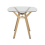 Archtech Modern Glass 48" Desk / Dining Table, In Gold / Clear Glass