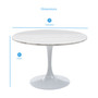 Colfax White Marble Table