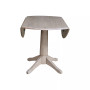 42" Round Dual Drop Leaf Pedestal Table