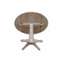 42" Round Dual Drop Leaf Pedestal Table