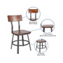 Restaurant Chair With Wood Seat & Back And Powder Coat Frame