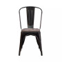 4 Pack Metal Stackable Chair With Wood Seat