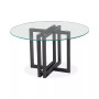 Emila 54" Round Glass Mix and Match Dining Table, Created for Macy's