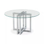 Emila 54" Round Glass Mix and Match Dining Table, Created for Macy's