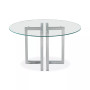Emila 54" Round Glass Mix and Match Dining Table, Created for Macy's