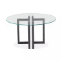 Emila 54" Round Glass Mix and Match Dining Table, Created for Macy's