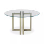Emila 54" Round Glass Mix and Match Dining Table, Created for Macy's