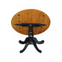 International Concept 42" Round Dual Drop Leaf Pedestal Table