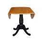 International Concept 42" Round Dual Drop Leaf Pedestal Table