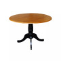 International Concept 42" Round Dual Drop Leaf Pedestal Table