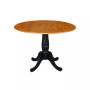 International Concept 42" Round Dual Drop Leaf Pedestal Table