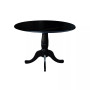 International Concept 42" Round Dual Drop Leaf Pedestal Table