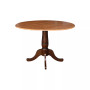 International Concept 42" Round Dual Drop Leaf Pedestal Table