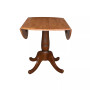 International Concept 42" Round Dual Drop Leaf Pedestal Table