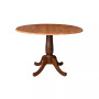 International Concept 42" Round Dual Drop Leaf Pedestal Table