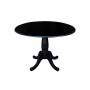 International Concept 42" Round Dual Drop Leaf Pedestal Table