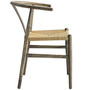 Amish Dining Wood Side Chair in Weathered