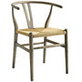 Amish Dining Wood Side Chair in Weathered