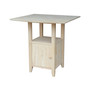 Dual Drop Leaf Bistro Table - Bar Height - With Storage