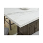 Grayson 60-inch White Marble Counter Storage Table