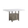 Grayson 60-inch White Marble Counter Storage Table