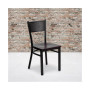 Grid Back Metal Restaurant Dining Chair