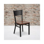 Grid Back Metal Restaurant Dining Chair