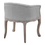 Crown Vintage French Upholstered Fabric Dining Armchair