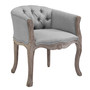 Crown Vintage French Upholstered Fabric Dining Armchair