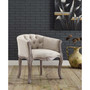 Crown Vintage French Upholstered Fabric Dining Armchair