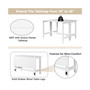 Farmhouse Wood Extendable Dining Table with Drop Leaf for Small Places, White