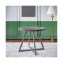 Mid-Century Wood Round Dining Table with X-shape Legs for Small Places, Gray