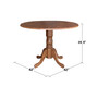 Round Dual Drop Leaf Pedestal Table