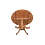 Round Dual Drop Leaf Pedestal Table
