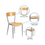 Silver Metal Restaurant Chair