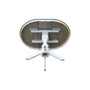 36" Round Top Pedestal Dining Table with 12" Leaf