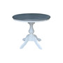36" Round Top Pedestal Dining Table with 12" Leaf