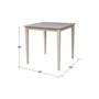 Solid Wood Top Table - Counter Height