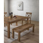 Janet Driftwood Transitional Dining Bench