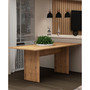 NoMad 67.91" Medium Density Fiberboard Rustic 6-Person Dining Table