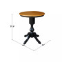 30" Round Top Pedestal Table- 34.9"H
