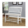 Sonora Antique White Pub Bench