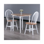 Sorella 3 Piece Drop Leaf Solid Wood Dining Table with Windsor Chairs - Natural and White