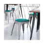Perth Metal Stacking Dining Chairs With Poly Resin Seats For Indoor/Outdoor Use