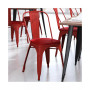 Perth Metal Stacking Dining Chairs With Poly Resin Seats For Indoor/Outdoor Use