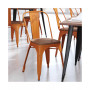 Perth Metal Stacking Dining Chairs With Poly Resin Seats For Indoor/Outdoor Use