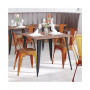Perth Metal Stacking Dining Chairs With Poly Resin Seats For Indoor/Outdoor Use