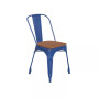 Perth Metal Stacking Dining Chairs With Poly Resin Seats For Indoor/Outdoor Use