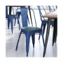Perth Metal Stacking Dining Chairs With Poly Resin Seats For Indoor/Outdoor Use